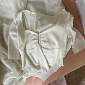 White crop top never worn